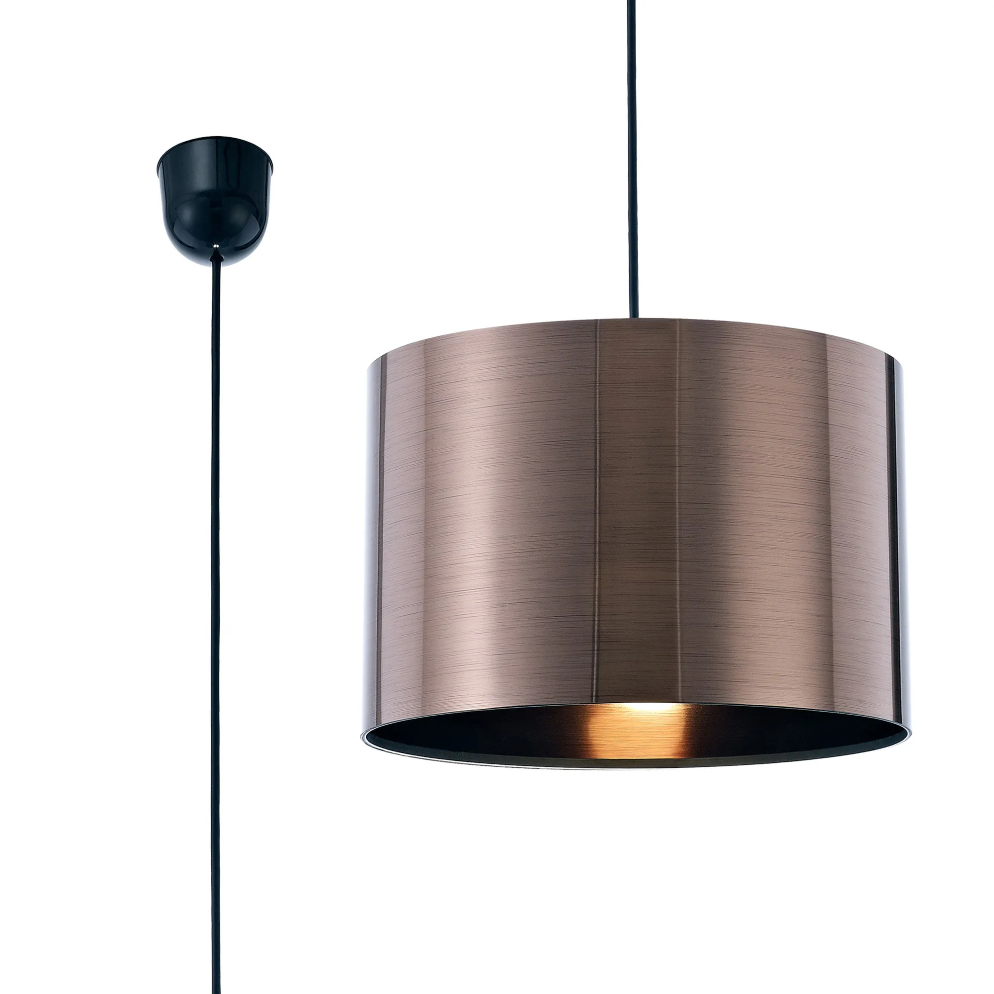 D0255  Dako 30cm Acrylic Pendant 1 Light Bronze Black